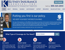 Tablet Screenshot of kutneyinsurance.com
